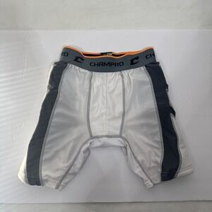 Champro White Wind-Up Sliding Shorts Adult Size S Compression Men's C‎ Flex Cup